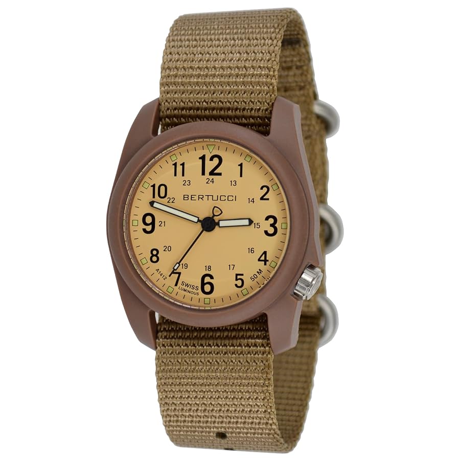 Amazon.com: Bertucci DX3 Men's Field Watch | Coyote Nylon